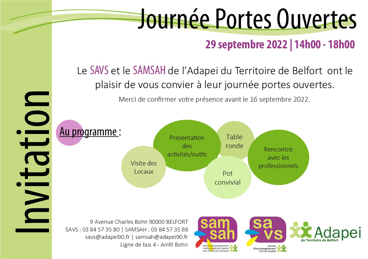 Samsah Savs Portes Ouvertes Le Septembre Adapei Du